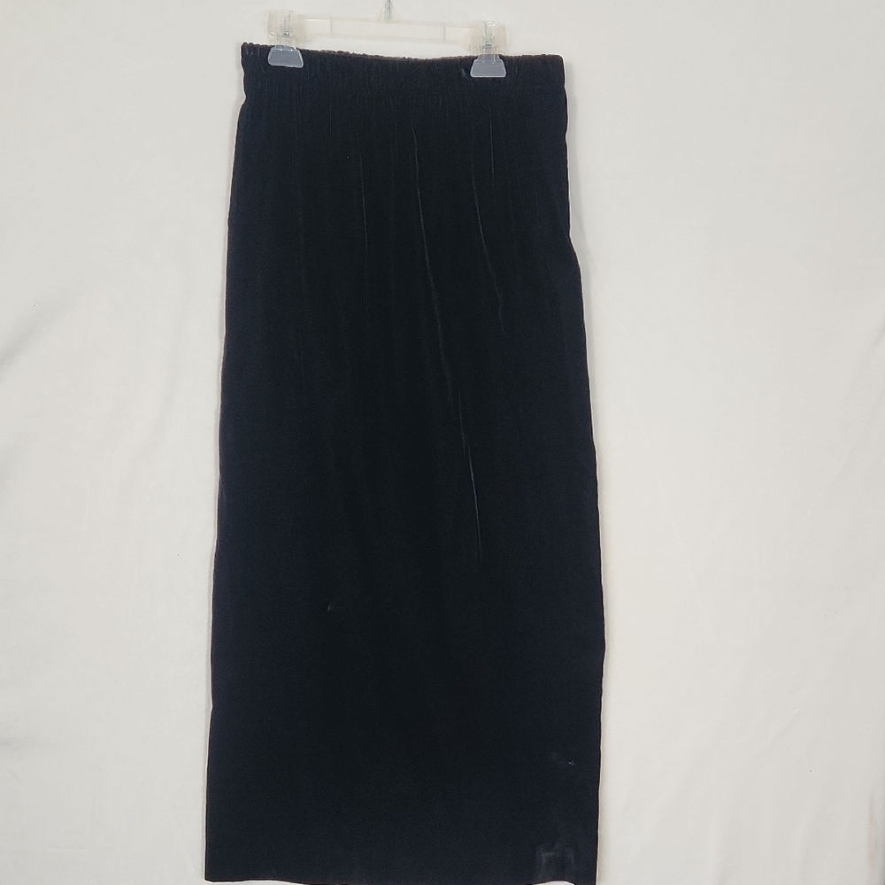 Leslie Fay Black Maxi Pencil Skirt Size 8P